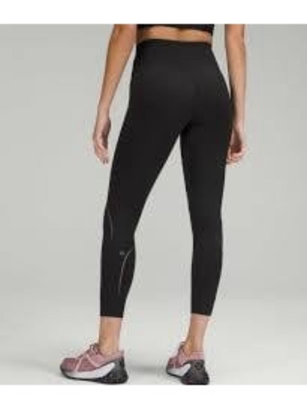Lululemon Base Pace High Rise Tight 25" Reflective Women’s Size 6 Nulux Black